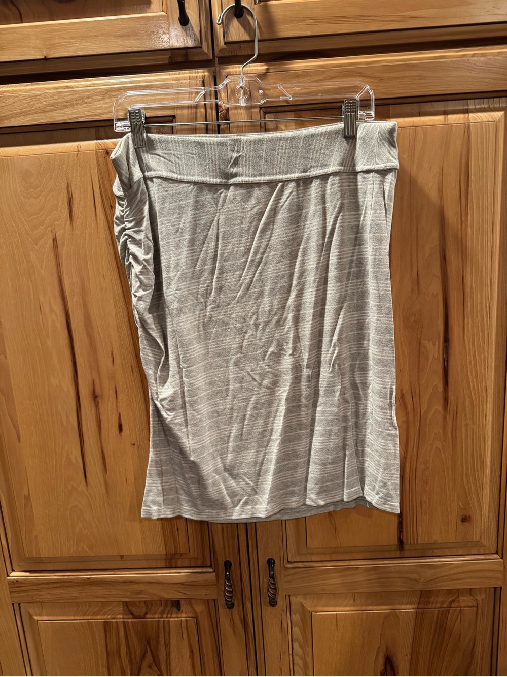 Athleta Light Gray Ruched Side Skirt